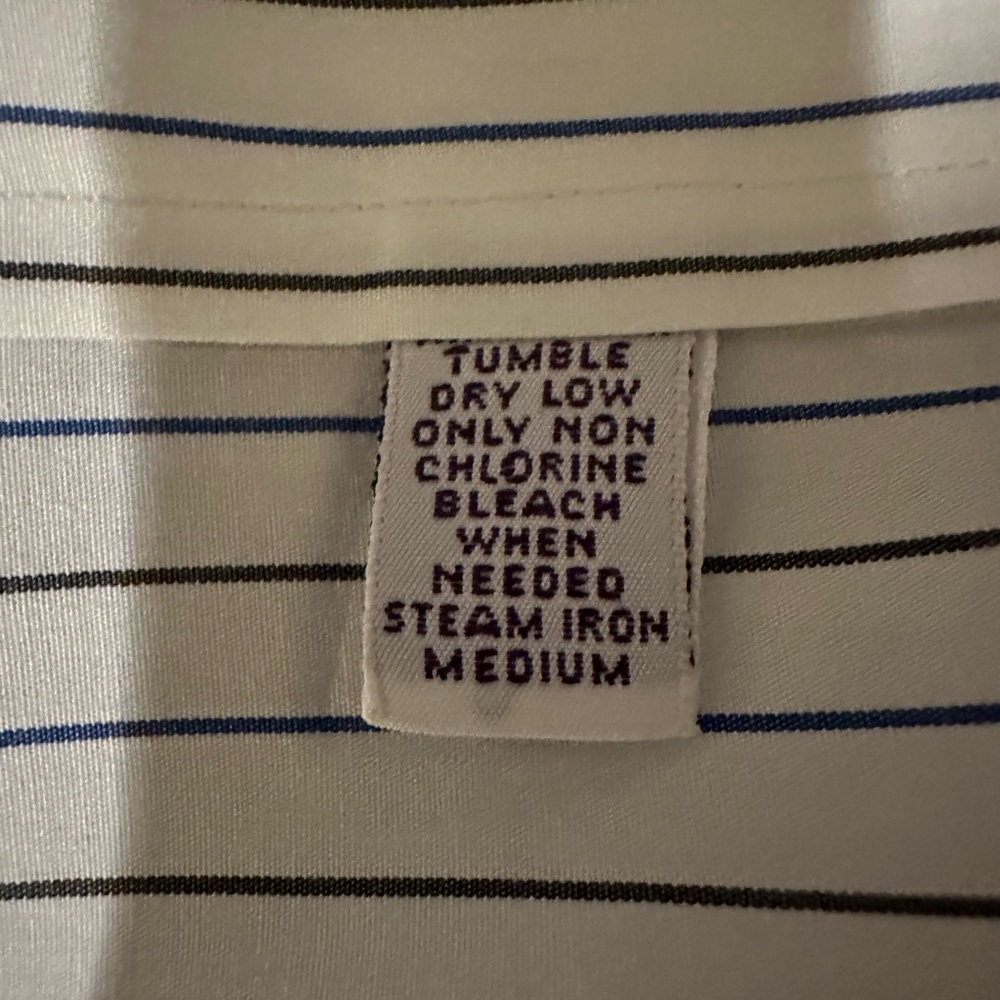 Ralph Lauren Purple Label Men’s Shirt French Cuff Cutaway White Pinstripe 15.5 L - Picture 9 of 9